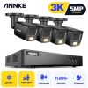 CCTV Kit with 3K 4X 5MP Built-in Mic Cameras